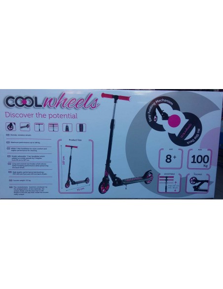 KUT.COOL 2 TEKER METAL KATLANIR SCOOTER PEMBE