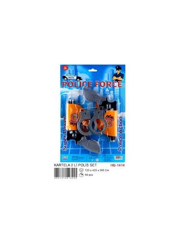 YERLİ KART.KILIFLI 2 SİLAHLI POLİS SET