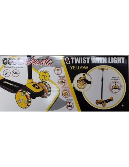 KUT.SARI 3 TEKER IŞIKLI TWİST SCOOTER