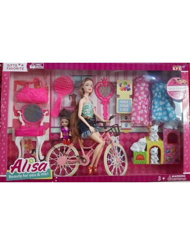 BYK KUT.BİSİKLETLİ AKSESUARLI ALİSA BEBEK