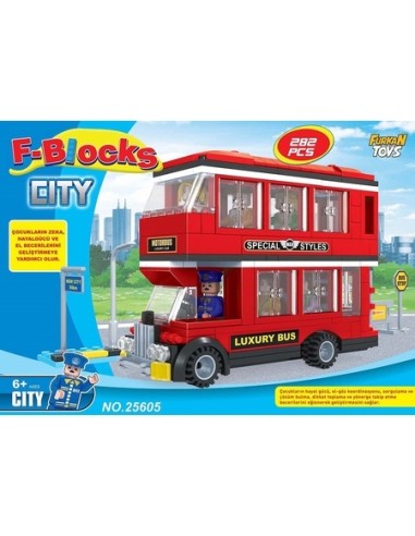 KUT.282 PCS 2 KATLI OTOBÜS LEGO