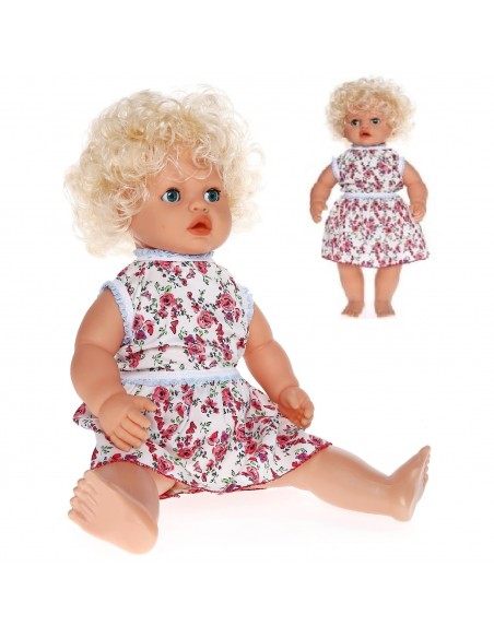 PVC'DE TR KONUŞAN GÜNEŞ SAÇLI ET BEBEK 60CM