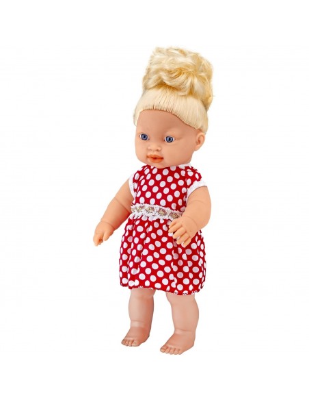PVC'DE TR KONUŞAN NAZLI ŞAÇLI ET BEBEK 40CM