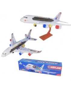 KUT.PİLLİ SESLİ IŞIKLI AYAKLI BÜYÜK UÇAK 40CM