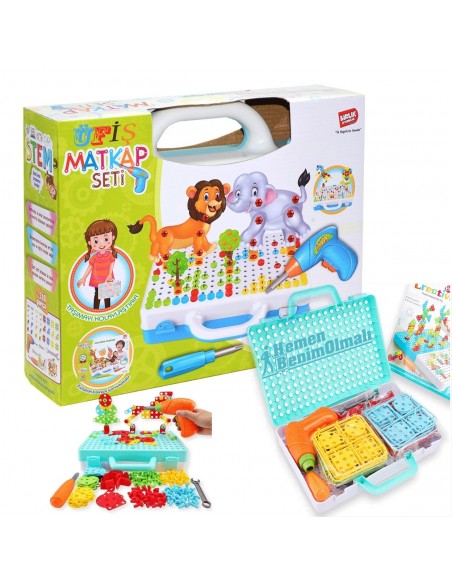 ÇANTALI PİLLİ MATKAP EĞİTİCİ SET 340PCS