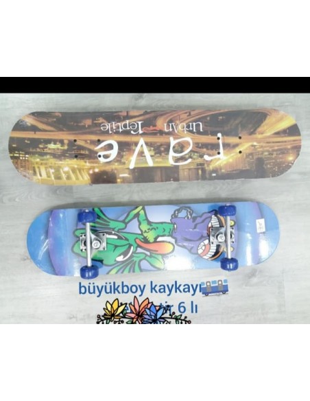 RESİMLİ BÜYÜK AHŞAP KAYKAY 80*20CM