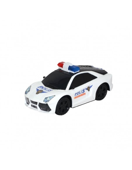 KUT.PİLLİ 3D IŞIKLI SESLİ POLİS ARABASI 18CM