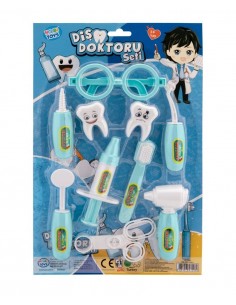 KART. MAVİ DİŞ DOKTOR SETİ 10PCS 