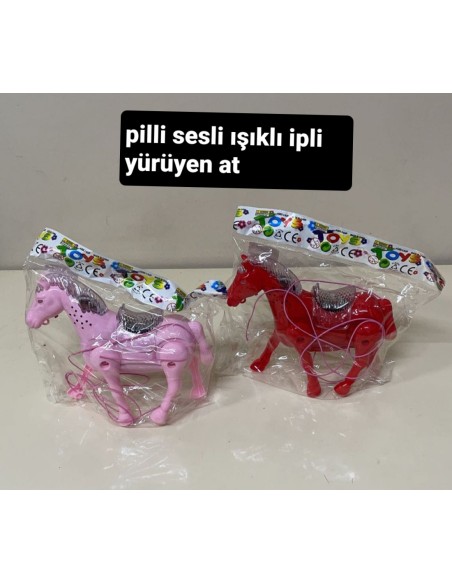PVC'DE PİLLİ SESLİ YÜRÜYEN IŞIKLI AT