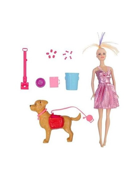 KUT.BARBİE BEBEKLİ KAKA YAPAN KÖPEKLİ SET